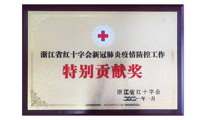浙江省红十字会授予乐动官方端网页版-乐动(中国)“新冠疫情防控特别贡献奖”
